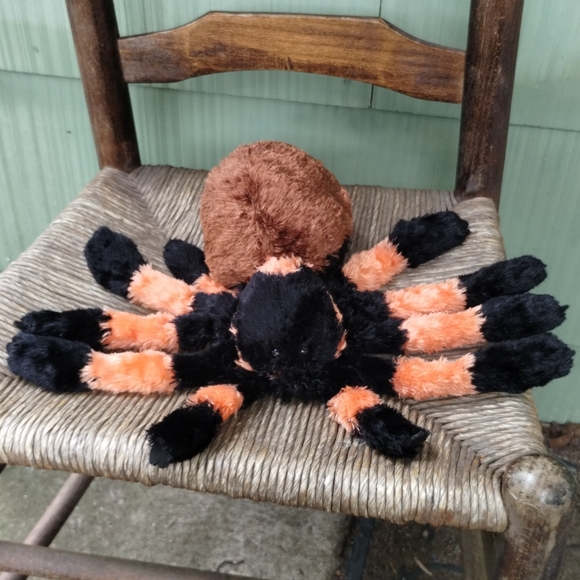 Wild Republic Tarantula Spider Plush 14" Stuffed Animal Orange Black Brown 2017 - Picture 2 of 9